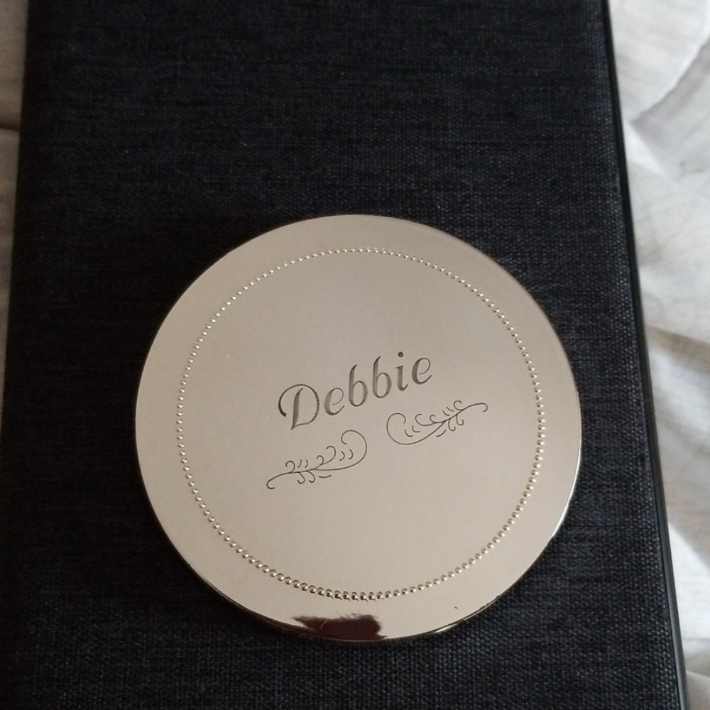 Engraved Makeup Mirror w case